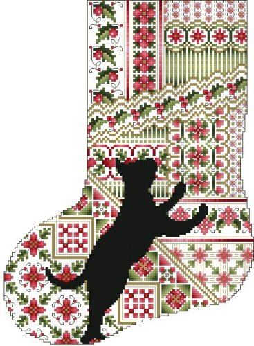 (image for) Cats And Stockings Poinsettia